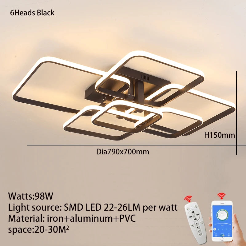 Novoora Lampadario LED Moderno Dimmerabile